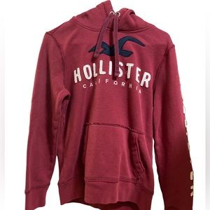 Nice HOLLISTER California Deep Red High End Beach Hoodie Women’s XS SURF